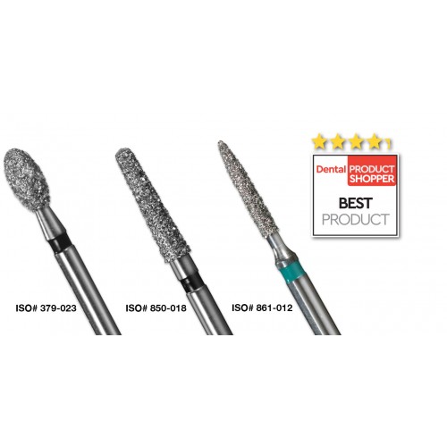 Fg diamond 856-016 round end taper coarse ss 5/pack