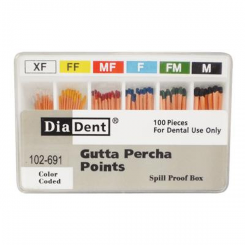 Dia-Pro Gutta Percha CC Spillproof Fine/Med 100/Pk