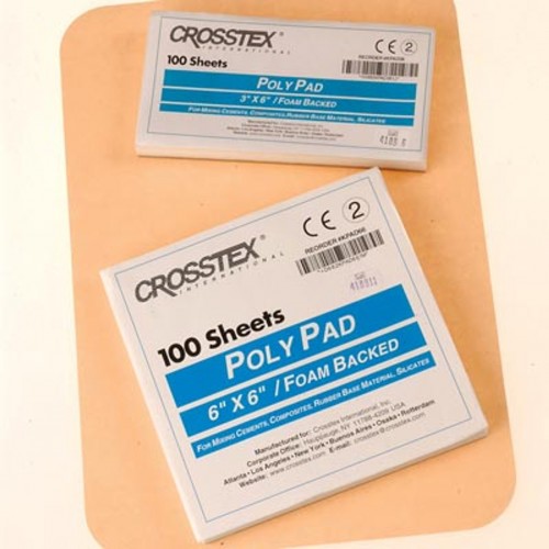 Crosstex Poly-Coated Mixing Pads, 3" x 6", 100/Pk, KPAD36