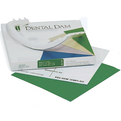 Non-Latex Dental Dam 6x6 Med Grn 75/Bx