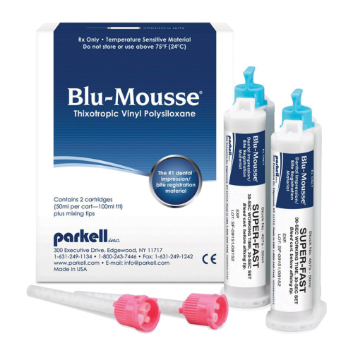 Blu-Mousse Split Cartridge Super Fast Peppermint 2/Pk