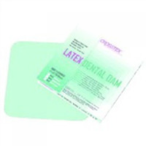 Dental Dam Latex Mint 5"x5" Medium-Green 52/Box