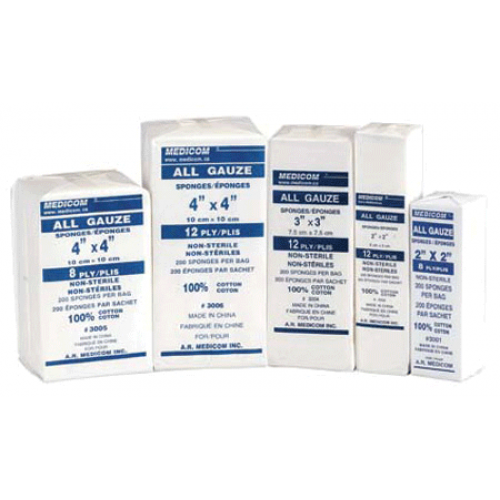 All Gauze Sponges 2x2 N/S 8-Ply 5000/Cs