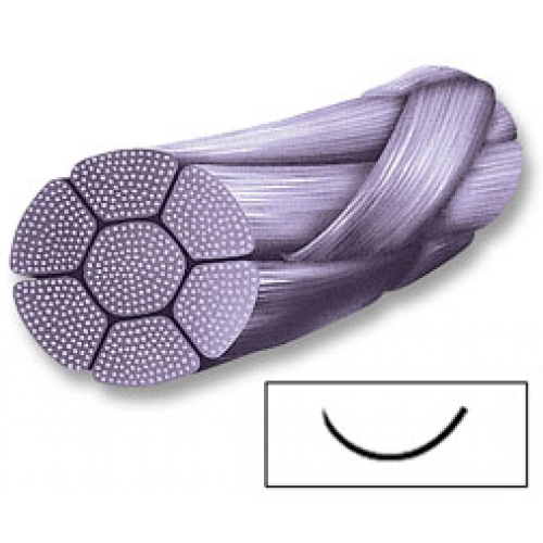 BioViva Sutures Silk Black Braided 3/0 18" 19mm 12/Pk