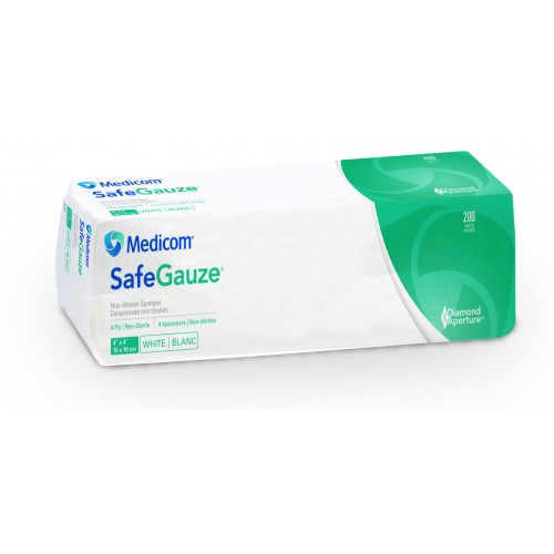 SafeGauze Premium Non-Woven Sponges N/S 4x4 4-Ply 2000/Case