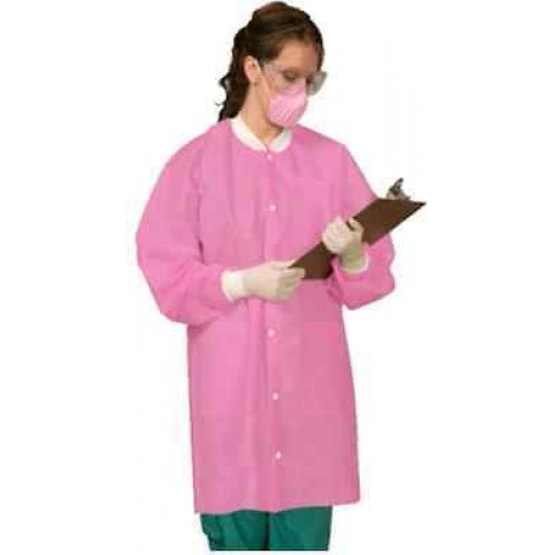 The Essentials Lab Coats Small 10/Pk Pink