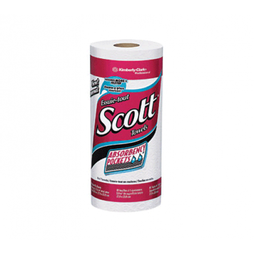 Scott Kitchen Roll Towel 11" x 8.78" White 20/Roll Case