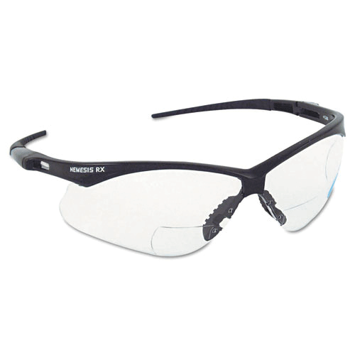 Nemesis V60 RX Bifocal Safety Eyewear Clear +3/Black Frame