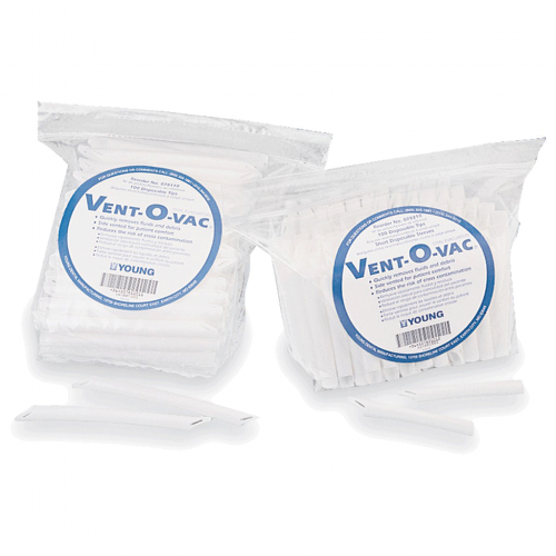 Vent-O-Vac High Volume Evacuation Tips One End Vented 3.5" 100/Pk