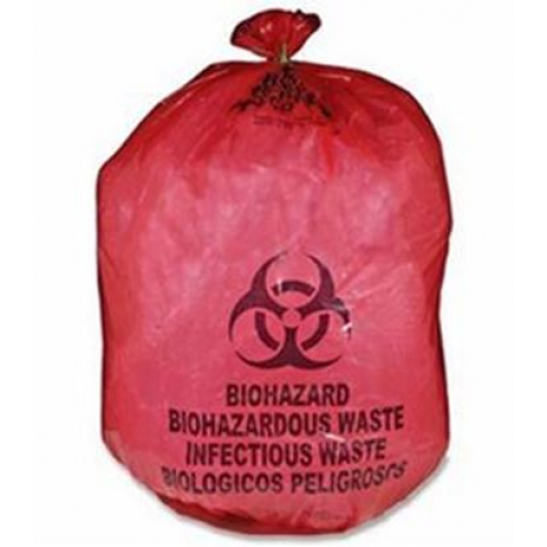 Sure-Seal Red Biohazard Bags 24x24 150/Rl