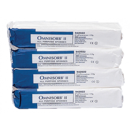 Omnisorb II Non-Woven Sponges N/S 2x2 4-Ply 5000/Case