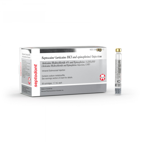 Septocaine (Articaine HCl 4%) w/Epi 1:200K 50/Box