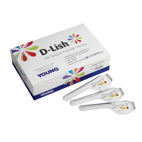D-Lish 5% Fluoride Varnish Spearmint 50/Bx