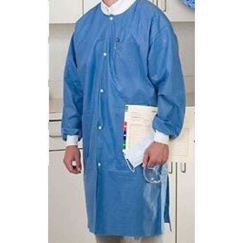 The Essentials Lab Coats Large 10/Pk Ceil-Blue
