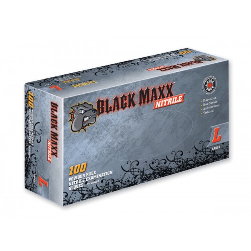 Black Maxx Nitrile Exam Gloves (Case of 10 boxes)
