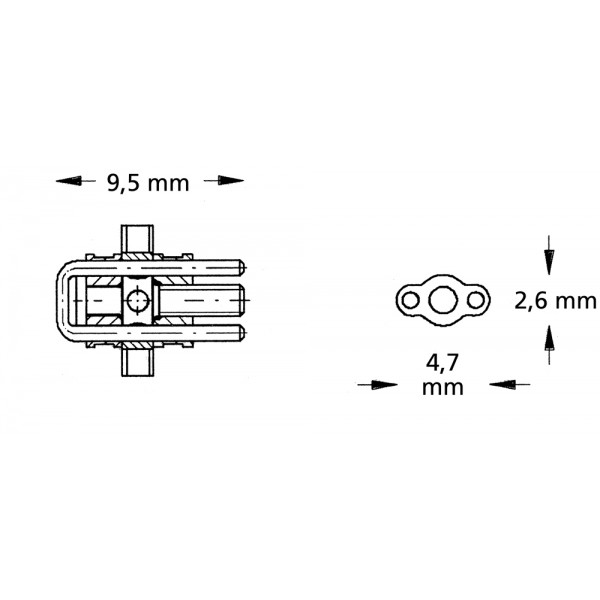 Sectional Screw, Straight, Stainless Steel, Mini - 1 piece