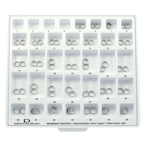 Mini-Assortment Standard Bands, Cuspid, Mandibular, Unwelded - 42 Pieces