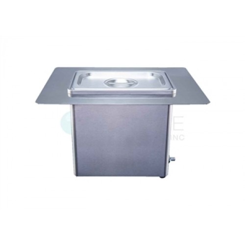 Recessed Ultrasonic Cleaner with heat & basket 13 Liter, 3.43 gallon