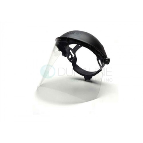 Face Shield Kit, includes 1 Black Ratchet Headgear with 10 Face Shield Visor Refills - 12/case