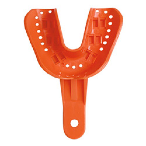 Disposable Footed Impression Trays Upper/Lower Pedo Medium Orange 50Pk