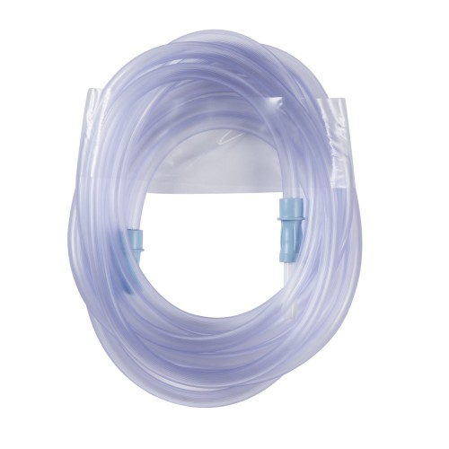 Suction Connector Tubing McKesson 12 Foot Length 0.25 Inch I.D. Sterile Female / Male Connector Clear Ribbed OT Surface NonConductive PVC (20/case)