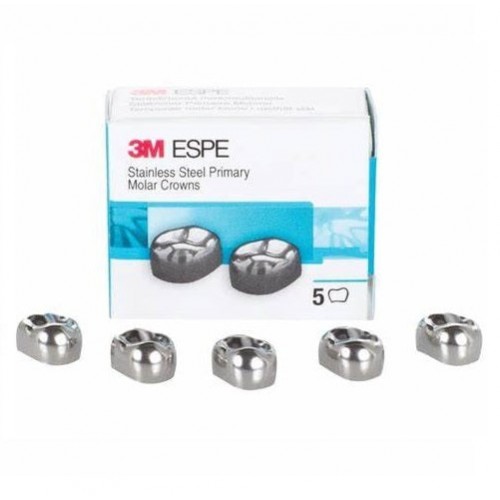 3M ESPE #2 Lower Left 2nd Primary Molar Stainless Steel Crown Form 5/Bx ELL-2