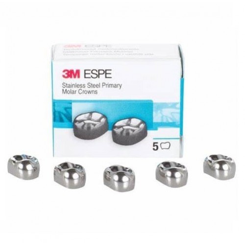 3M ESPE #7 Lower Left 1st Primary Molar Stainless Steel Crown Form 5/Bx DLL-7