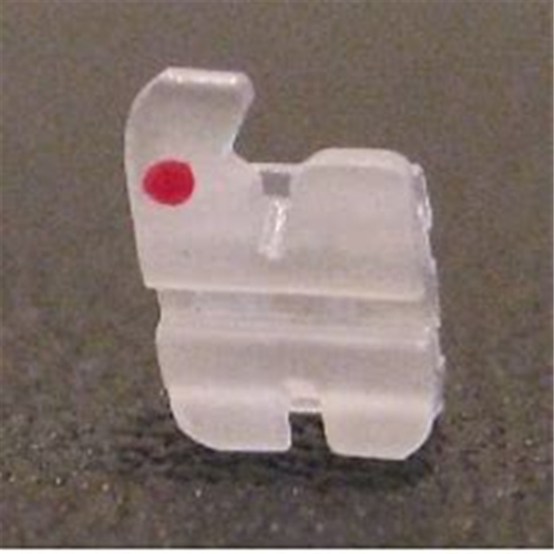 Ceramic Orthodontic Bracket - OPAQUE White w/dots (Individual/packs of 10)