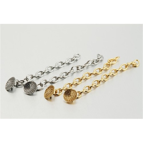 Eyelet with Chain - 24k Gold Plated(Ea)