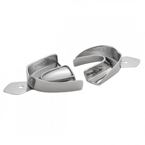 Stainless Steel Full Arch Solid Impression Trays | Upper/Lower Kit (U1-U5) (L1-L5)