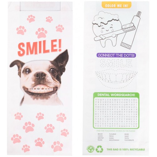 Full Color Pharmacy Bags-Dog with Braces Design (100 bags  per pack)