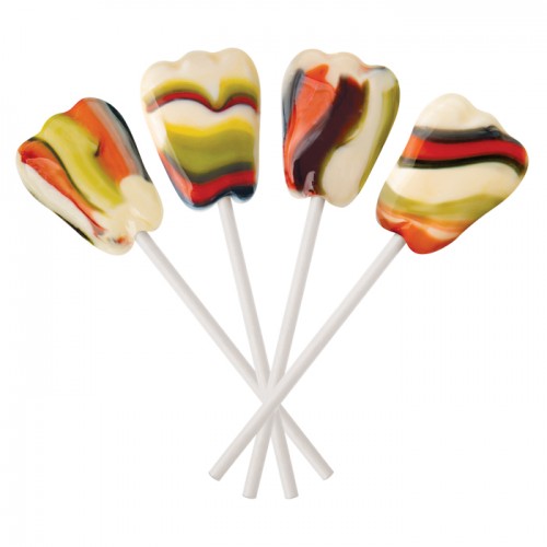 Dr. John's Healthy Sweets Xylitol Berry Swirl Tooth Shaped Pops - 150 per pack (Sugar Free)