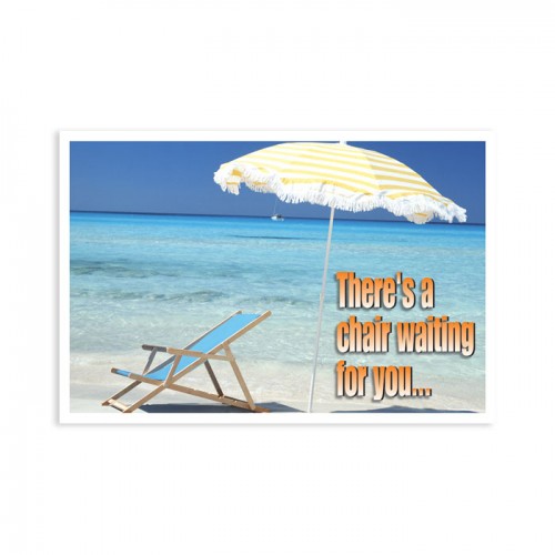 Beach Chair Postcard - 250/pk