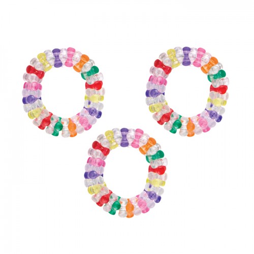 Colorful Tri Bead Bracelets - 48/pk