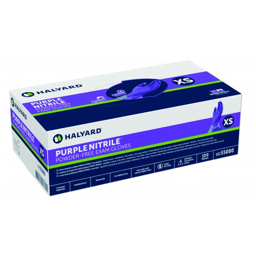 Purple Nitrile Gloves - 1 Case/10 Boxes