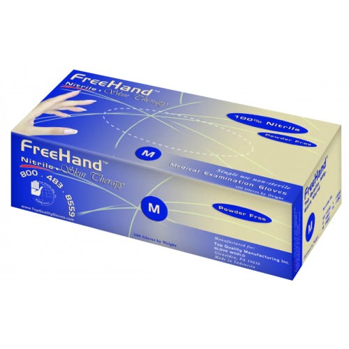 Freehand Skin Therapy - Accelerator Free Gloves - 1 Case/10 Boxes