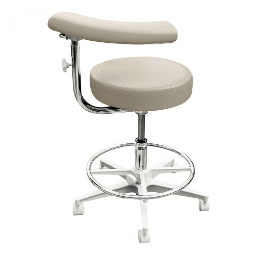 2000 Series Dental Stool - Assistant, Height Range 20"-26" With Ratcheted Body Support