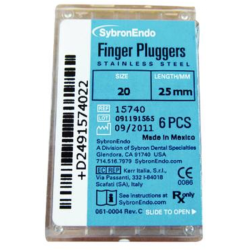 Finger Pluggers 25mm #20 Yellow 6/Pk