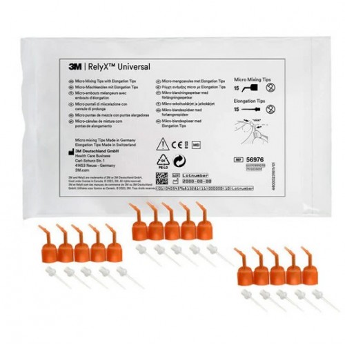 RelyX Universal Micro Mixing Tips with Elongation Tips,15/Pk