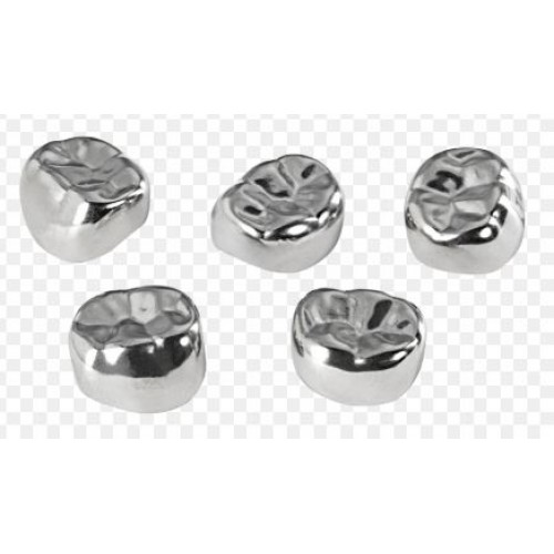 Iso-Form Preformed Tin-Silver Crowns, Adult, Second Molar, 5/Pk