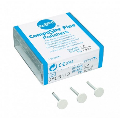 CompoSite Polishers, FG, Pear-Point, # 033, Fine, White, 12/Pk, 296B