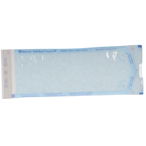 SafeSeal Quattro Pouches, 3.5" x 9", 200/Pk, 88010-4