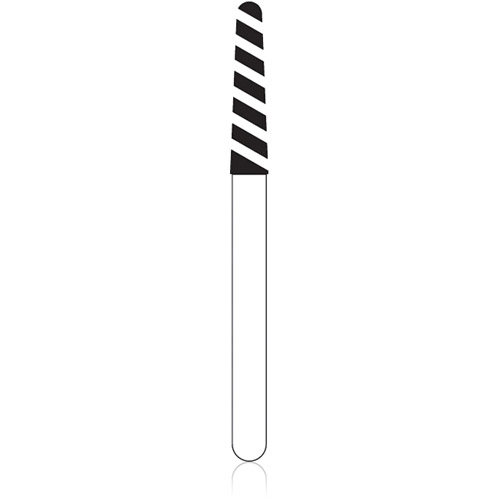 NTI Turbo Diamond Burs, FG, Taper Round End, # SC856-T, 1.8 mm, Super Coarse, Black, 5/Pk, SC856-T-018