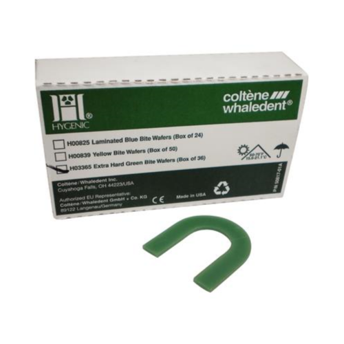 Hygenic Lab Bite Wafers, No Foil, Extra Hard, Green, 36/Pk, H03365
