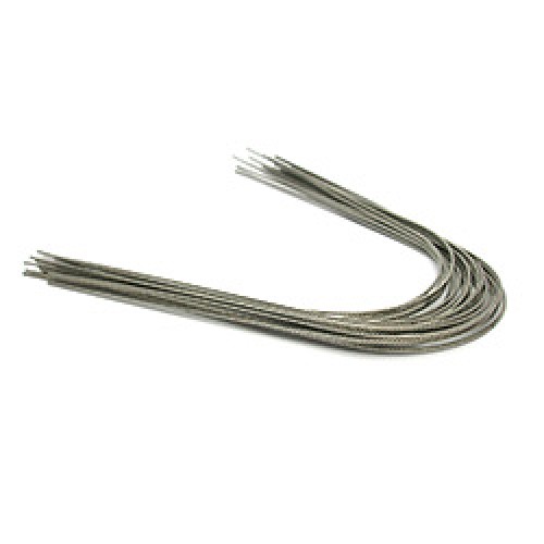 Stainless Steel, 6" Straight Lengths, 8-Strand Braided, Tube of 10 wires