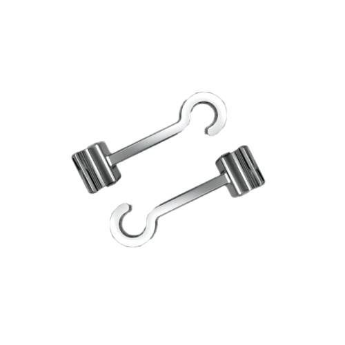 Long Curved Crimpable Hooks Right or Left (10 pcs)