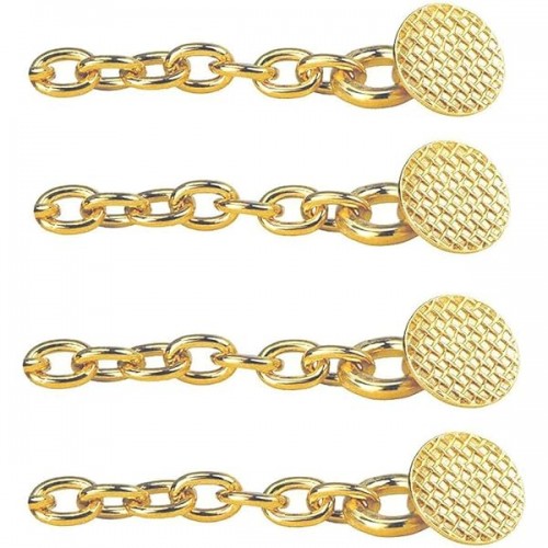 Eruption Appliance Button Golden Eyelet with Chain 10 pcs.