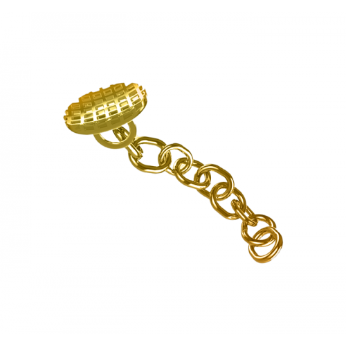 Eruption Appliance Button Golden Eyelet with Chain 10 pcs.