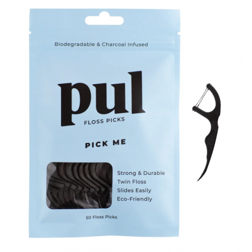 PICK ME – Biodegradable Floss Picks, 12 packs of 50 floss picks