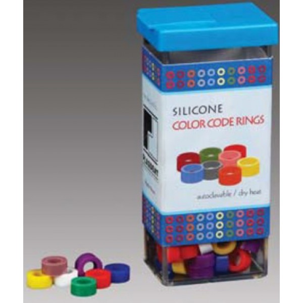 Assorted Large Code Ring Kit (1/4"), Silicone, (80pcs/box)